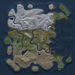 Thumbnail Rust Map: Procedural Map, Size: 4250, Seed: 1527514671, 14 Monuments