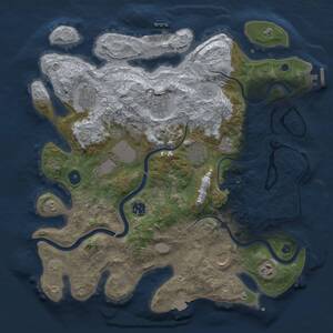Thumbnail Rust Map: Procedural Map, Size: 3750, Seed: 286052331, 15 Monuments
