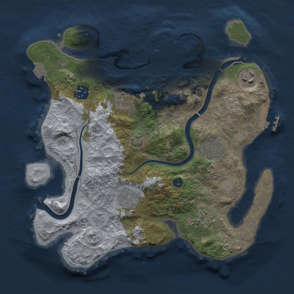 Rust Map: Procedural Map, Size: 3000, Seed: 311131004, 13 Monuments