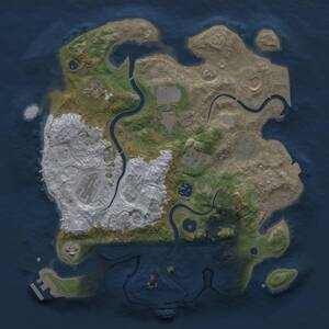 Thumbnail Rust Map: Procedural Map, Size: 3500, Seed: 792290359, 15 Monuments