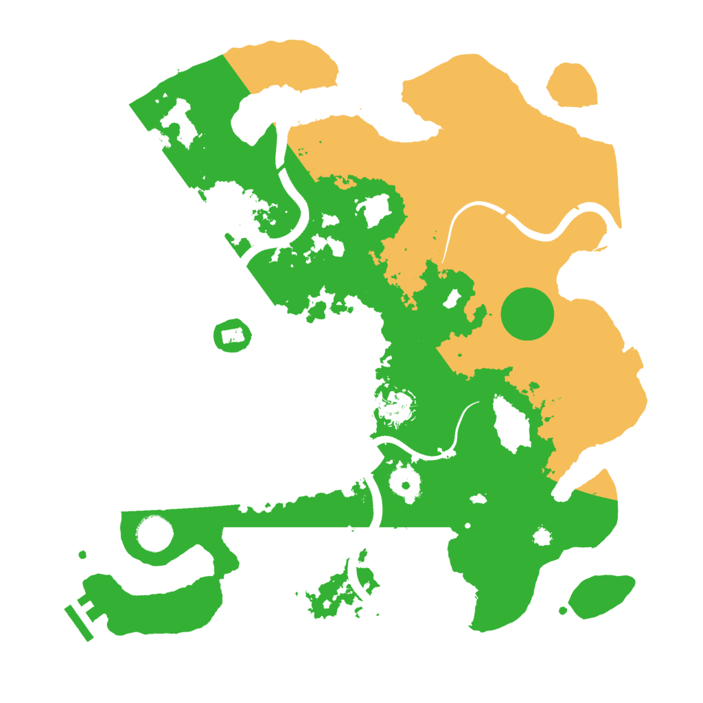 Biome Rust Map: Procedural Map, Size: 3500, Seed: 792290359