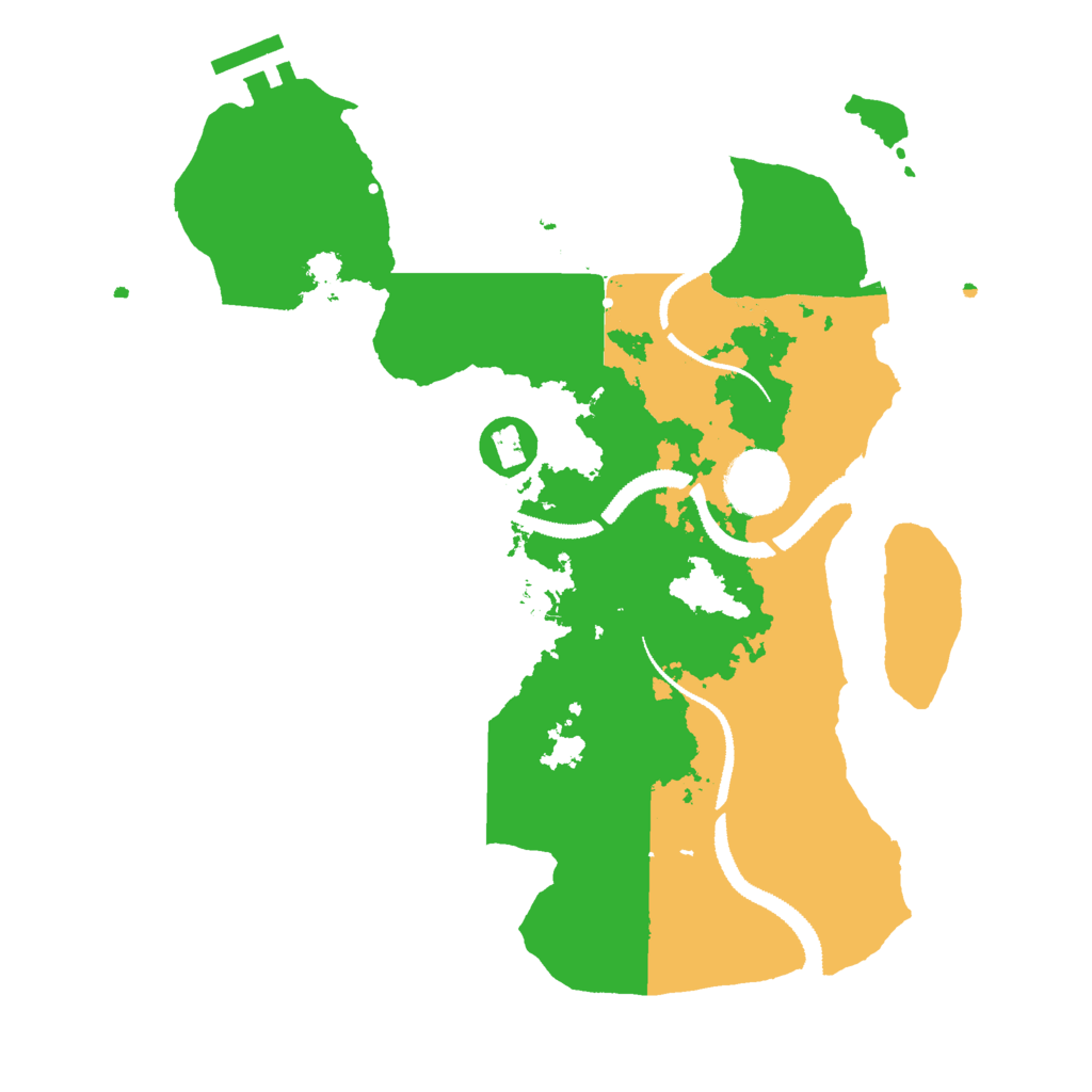 Biome Rust Map: Procedural Map, Size: 3000, Seed: 26058