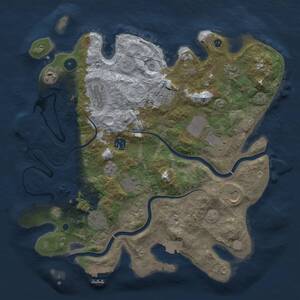 Thumbnail Rust Map: Procedural Map, Size: 3750, Seed: 949927763, 16 Monuments