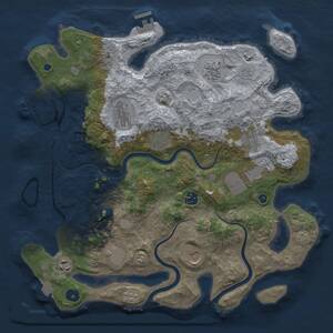 Thumbnail Rust Map: Procedural Map, Size: 3800, Seed: 1397289620, 16 Monuments