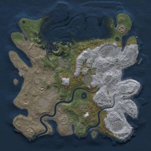 Thumbnail Rust Map: Procedural Map, Size: 3700, Seed: 1517705575, 17 Monuments