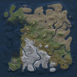 Thumbnail Rust Map: Procedural Map, Size: 4500, Seed: 825456644, 16 Monuments