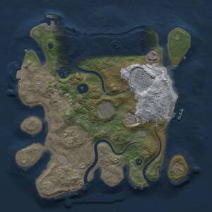 Thumbnail Rust Map: Procedural Map, Size: 3000, Seed: 1840733423, 11 Monuments