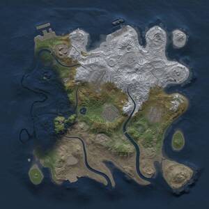 Thumbnail Rust Map: Procedural Map, Size: 2999, Seed: 45257, 11 Monuments