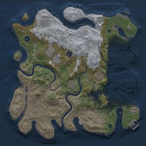 Thumbnail Rust Map: Procedural Map, Size: 3800, Seed: 532770966, 15 Monuments