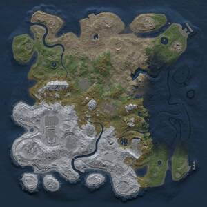 Thumbnail Rust Map: Procedural Map, Size: 4000, Seed: 929394170, 16 Monuments