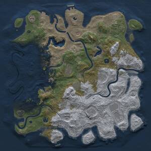 Thumbnail Rust Map: Procedural Map, Size: 4500, Seed: 363019042, 17 Monuments