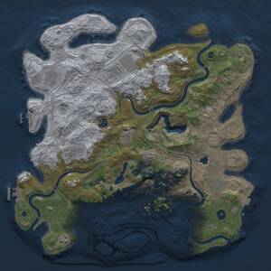 Thumbnail Rust Map: Procedural Map, Size: 4250, Seed: 72423210, 18 Monuments