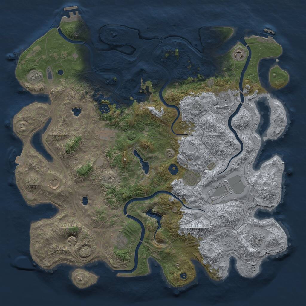 Rust Map: Procedural Map, Size: 4500, Seed: 1474860797, 16 Monuments