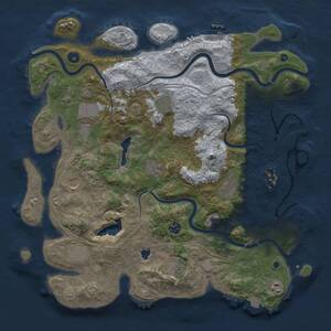 Thumbnail Rust Map: Procedural Map, Size: 4250, Seed: 500755986, 16 Monuments