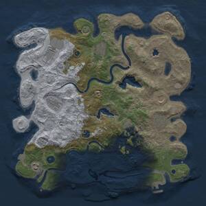 Thumbnail Rust Map: Procedural Map, Size: 4000, Seed: 1788524997, 15 Monuments