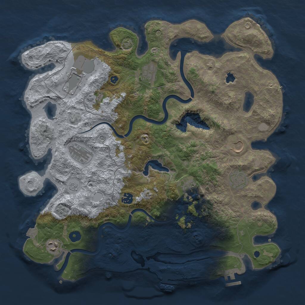 Rust Map: Procedural Map, Size: 4000, Seed: 1788524997, 15 Monuments
