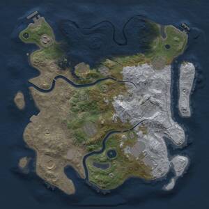 Thumbnail Rust Map: Procedural Map, Size: 3500, Seed: 124662010, 14 Monuments