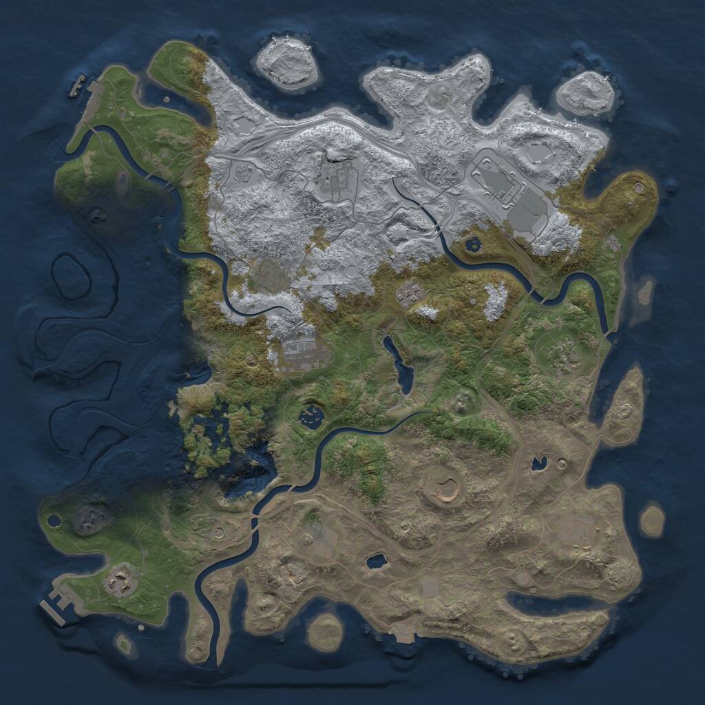 Rust Map: Procedural Map, Size: 4500, Seed: 20260807, 17 Monuments
