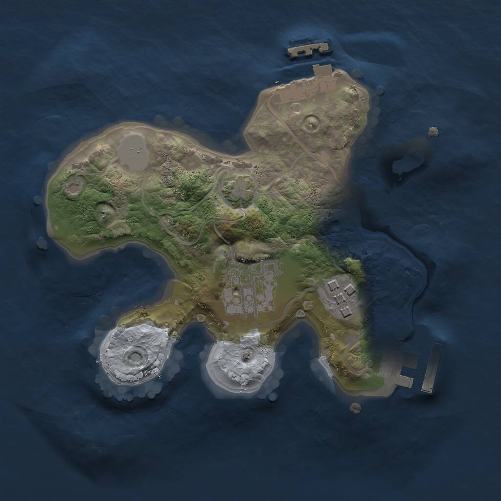 Rust Map: Procedural Map, Size: 1900, Seed: 2025033559, 6 Monuments