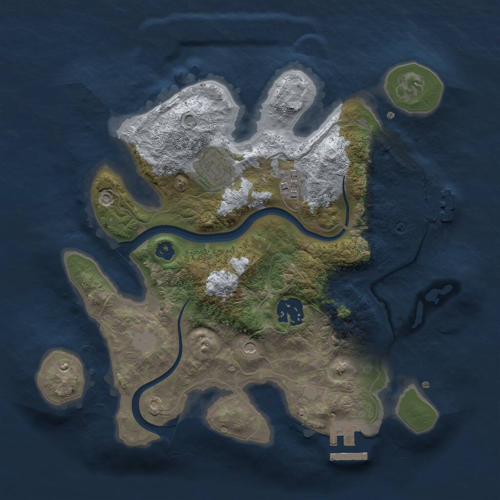 Rust Map: Procedural Map, Size: 2700, Seed: 1786622526, 7 Monuments