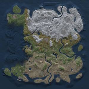 Thumbnail Rust Map: Procedural Map, Size: 4500, Seed: 1794314632, 18 Monuments