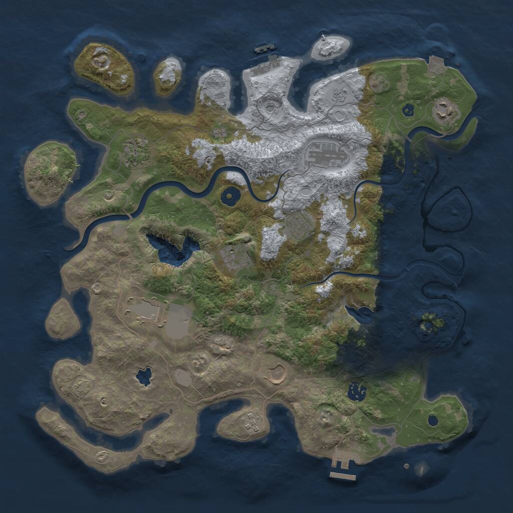 Rust Map: Procedural Map, Size: 4000, Seed: 14328, 15 Monuments