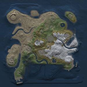 Thumbnail Rust Map: Procedural Map, Size: 3000, Seed: 2118017505, 12 Monuments