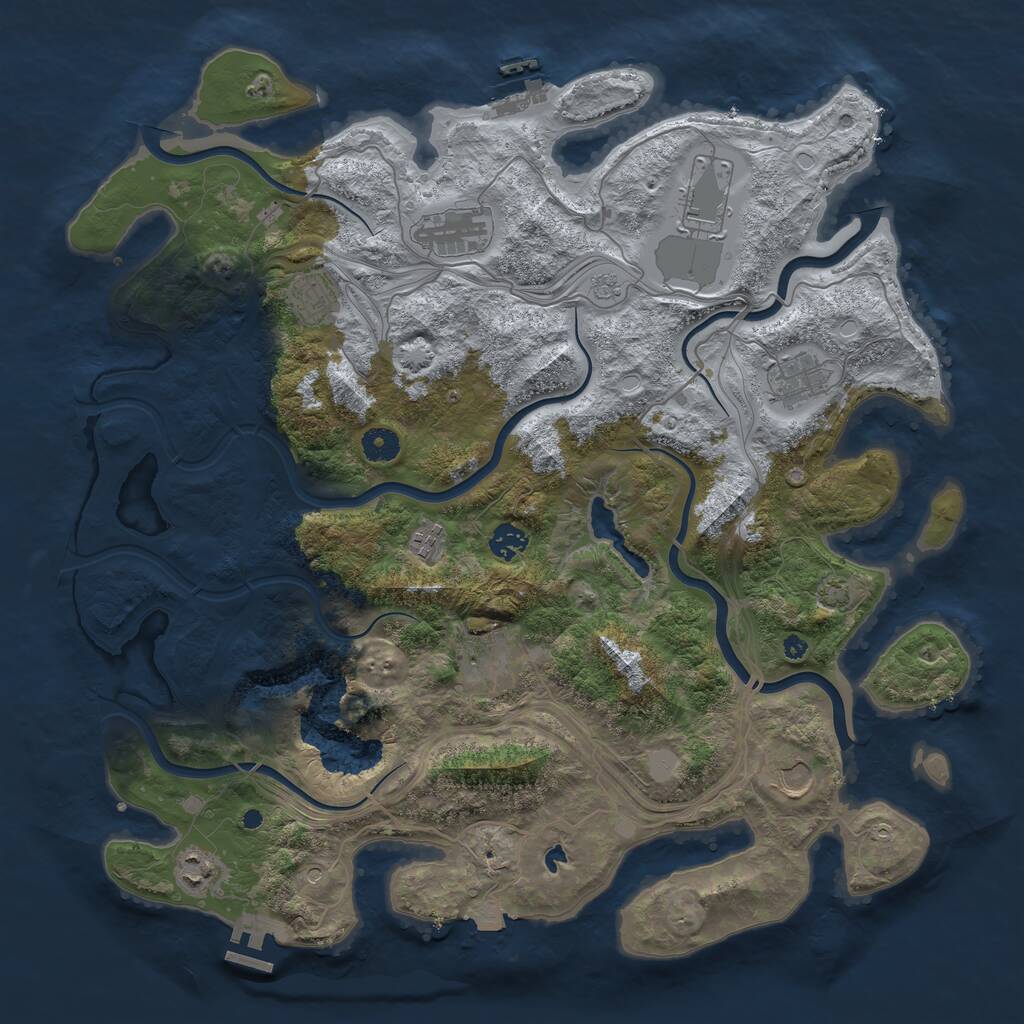 Rust Map: Procedural Map, Size: 4250, Seed: 1783708308, 15 Monuments
