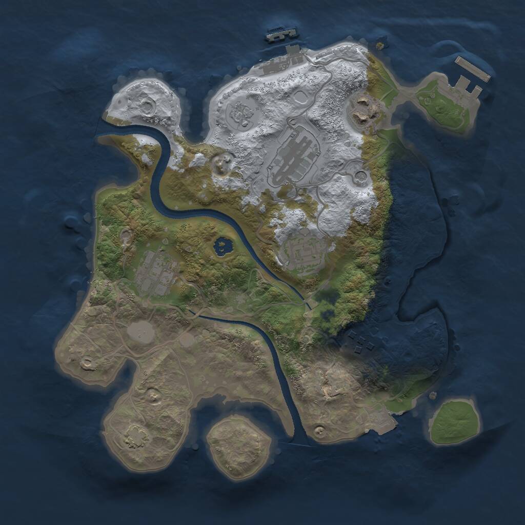 Rust Map: Procedural Map, Size: 2750, Seed: 5771, 11 Monuments