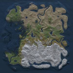 Thumbnail Rust Map: Procedural Map, Size: 4500, Seed: 725286421, 17 Monuments