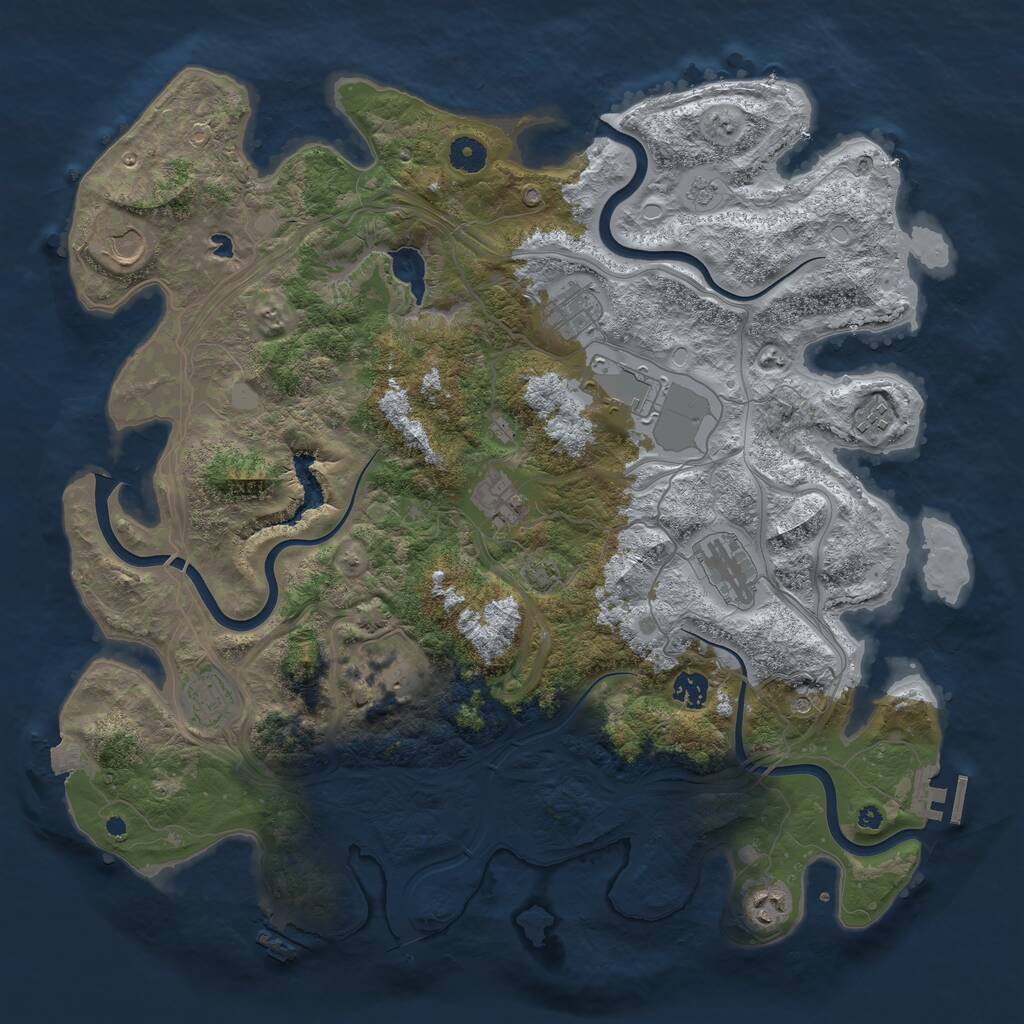 Rust Map: Procedural Map, Size: 4250, Seed: 903565675, 16 Monuments