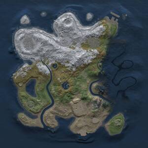 Thumbnail Rust Map: Procedural Map, Size: 3000, Seed: 31017, 10 Monuments