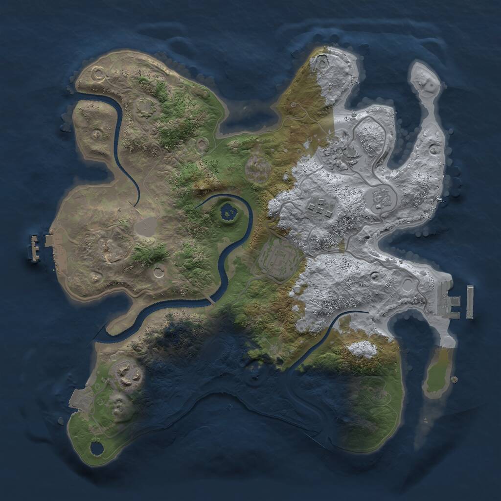 Rust Map: Procedural Map, Size: 3000, Seed: 529912787, 10 Monuments