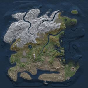 Thumbnail Rust Map: Procedural Map, Size: 3500, Seed: 125077648, 13 Monuments