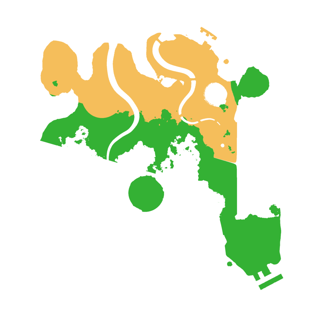 Biome Rust Map: Procedural Map, Size: 2500, Seed: 543052735
