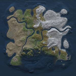 Thumbnail Rust Map: Procedural Map, Size: 3500, Seed: 1457834924, 15 Monuments