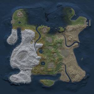 Thumbnail Rust Map: Procedural Map, Size: 3250, Seed: 650727110, 13 Monuments