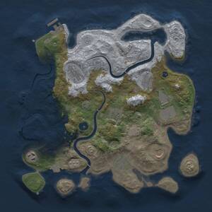 Thumbnail Rust Map: Procedural Map, Size: 3500, Seed: 679100394, 14 Monuments