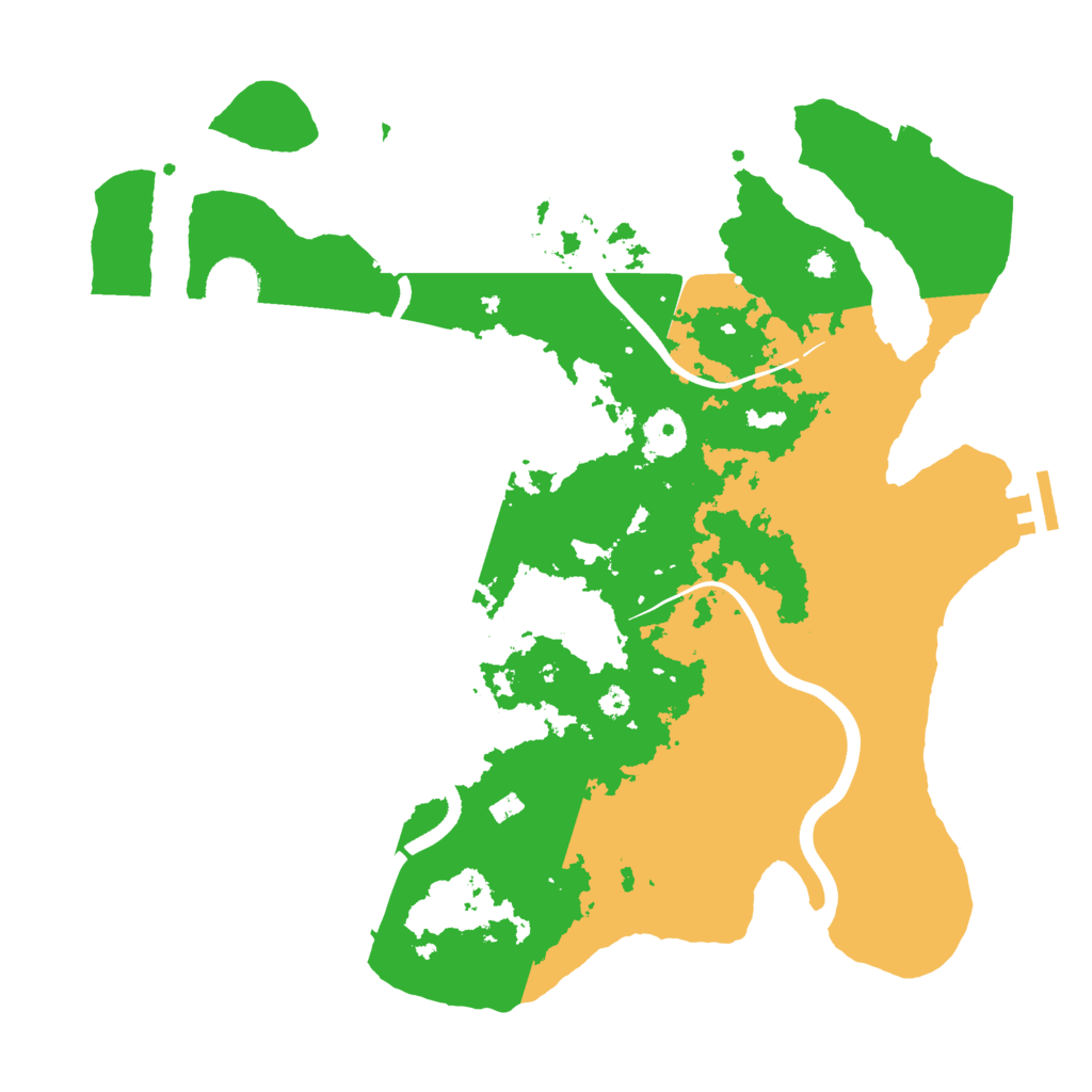 Biome Rust Map: Procedural Map, Size: 3700, Seed: 100517597