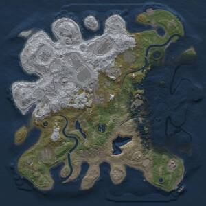 Thumbnail Rust Map: Procedural Map, Size: 4000, Seed: 198555604, 16 Monuments