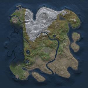 Thumbnail Rust Map: Procedural Map, Size: 3200, Seed: 450147354, 15 Monuments