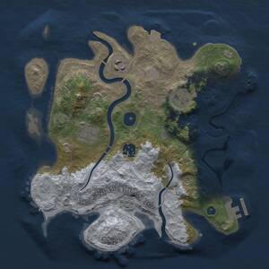 Thumbnail Rust Map: Procedural Map, Size: 3000, Seed: 210796611, 11 Monuments