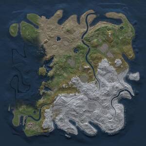 Thumbnail Rust Map: Procedural Map, Size: 4250, Seed: 1164865333, 16 Monuments