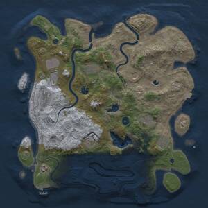 Thumbnail Rust Map: Procedural Map, Size: 4000, Seed: 2469954, 16 Monuments