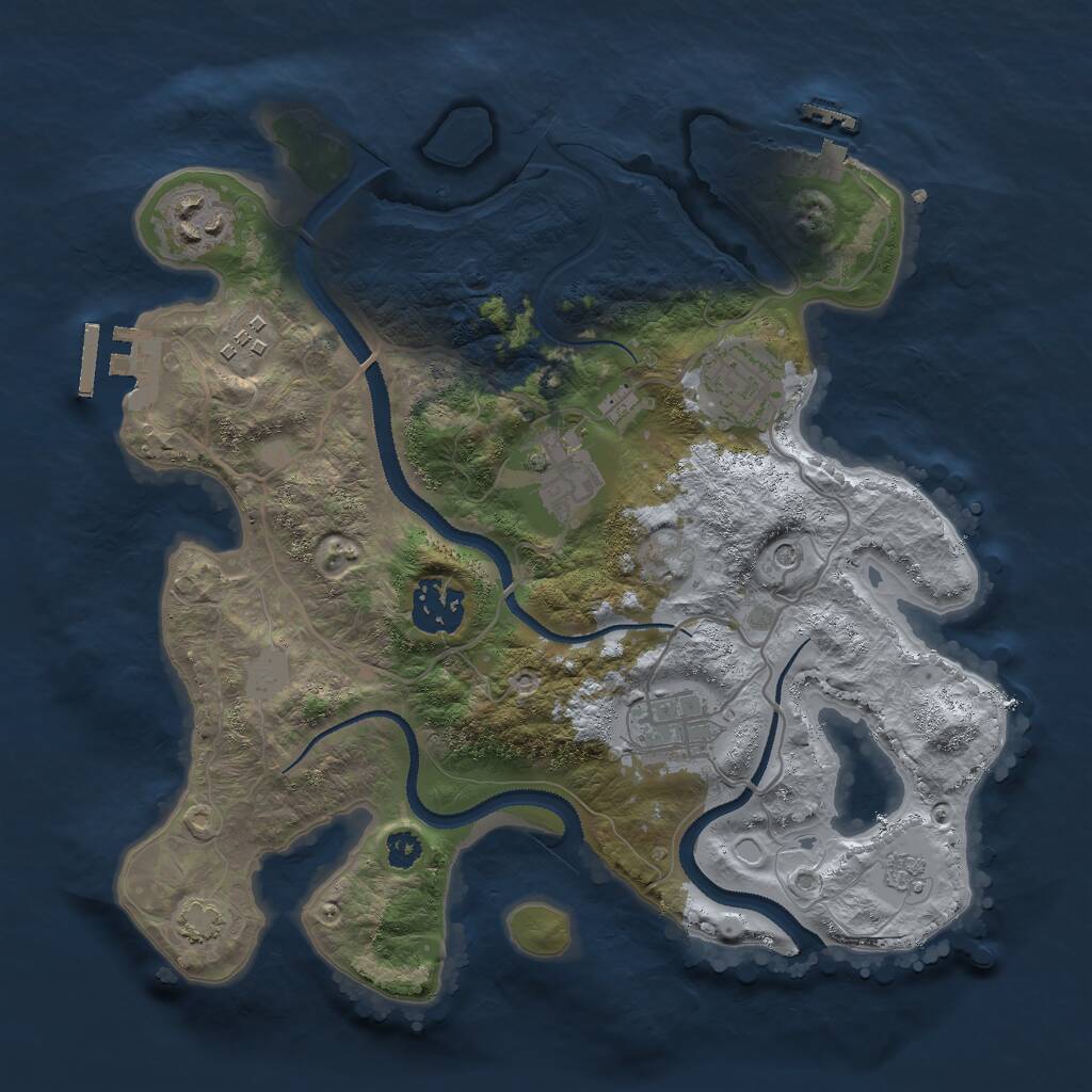 Rust Map: Procedural Map, Size: 3000, Seed: 1772320805, 12 Monuments
