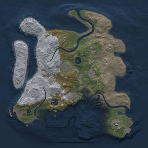 Thumbnail Rust Map: Procedural Map, Size: 3200, Seed: 90641, 12 Monuments