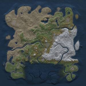 Thumbnail Rust Map: Procedural Map, Size: 4750, Seed: 1184049978, 16 Monuments