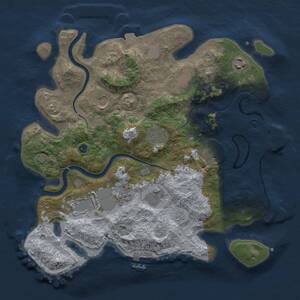 Thumbnail Rust Map: Procedural Map, Size: 3500, Seed: 192761357, 14 Monuments