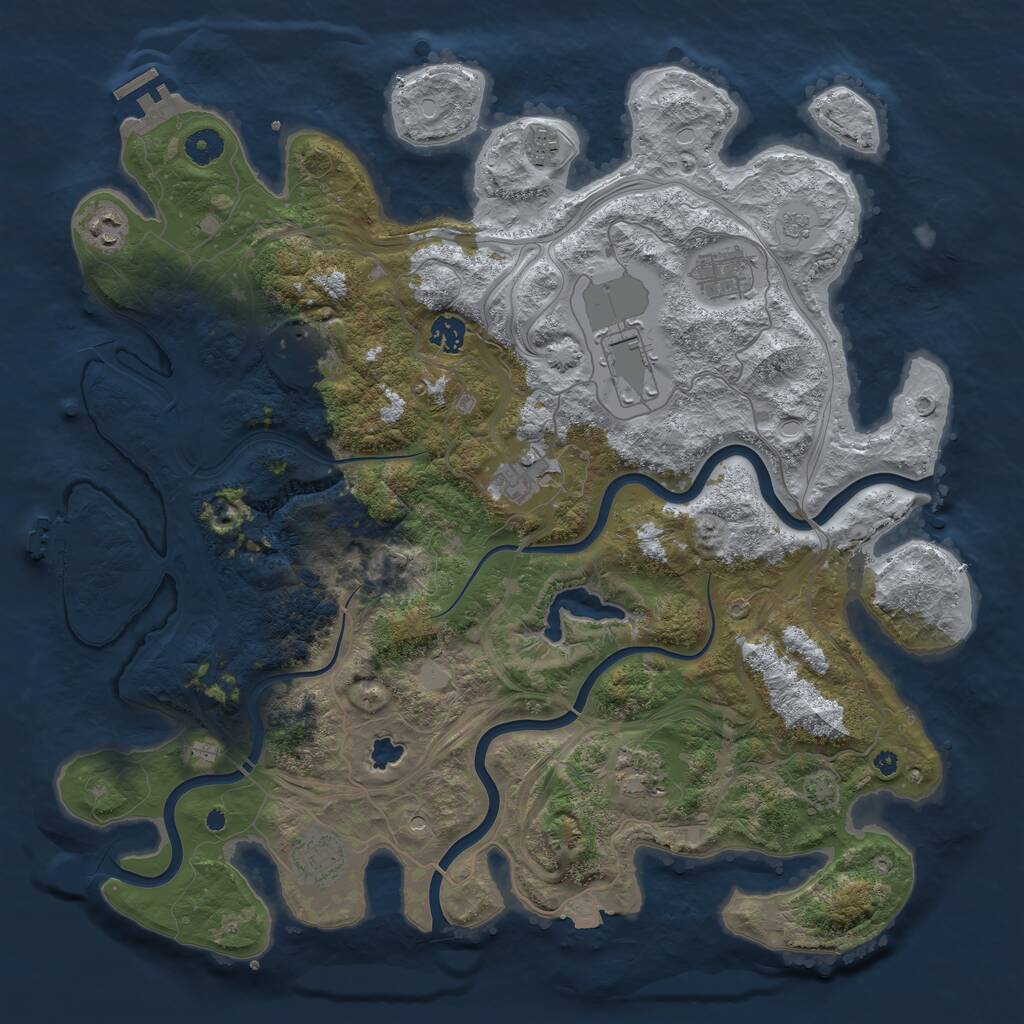 Rust Map: Procedural Map, Size: 4250, Seed: 1561420293, 15 Monuments