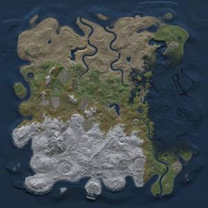 Thumbnail Rust Map: Procedural Map, Size: 5000, Seed: 969580204, 19 Monuments